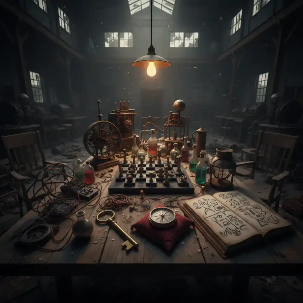 Dark psychological puzzle setup